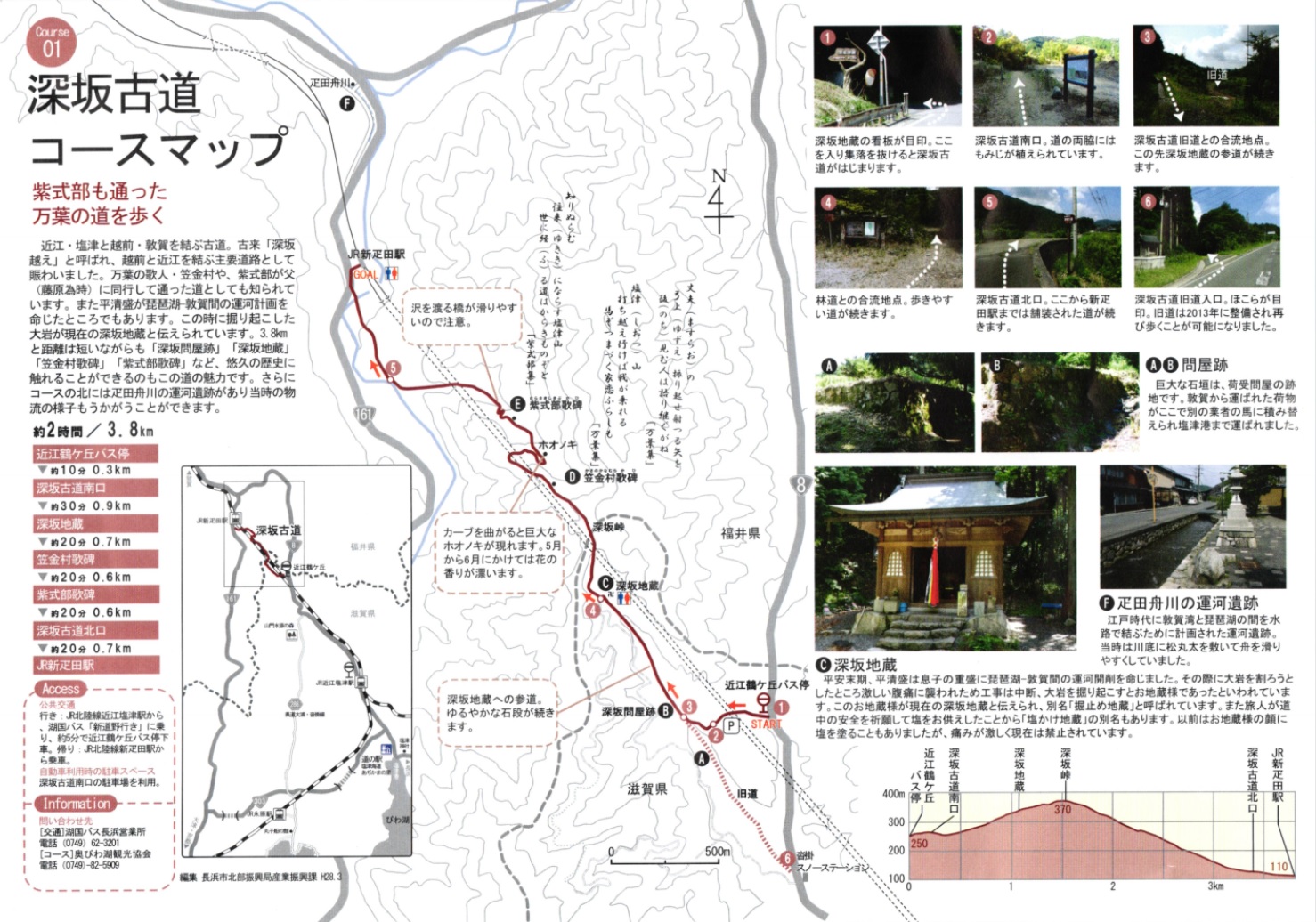 深坂古道コースマップ